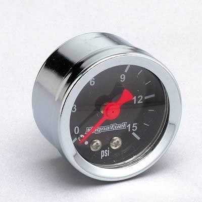 MAGNAFUEL 0-15 PSI, 1-1/2" O.D, Black Face Fuel Pressure Gauge WIMP0101 Autofit