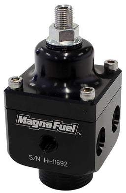 MAGNAFUEL x1 -10AN In, x4 -6AN Out, 1600+ HP, 4-12 Psi Magnafuel 4 Port Fuel Regulator, Black WIMP9433-BLK Autofit