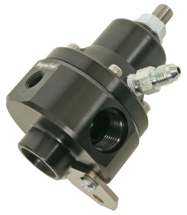 MAGNAFUEL x2 -8AN , x1 -8AN Return, 2000 HP, 35-85 Psi Magnafuel Large Two-Port EFI Regulator w/ 1:1 Boost Reference, Black WIMP9950-B- Autofit