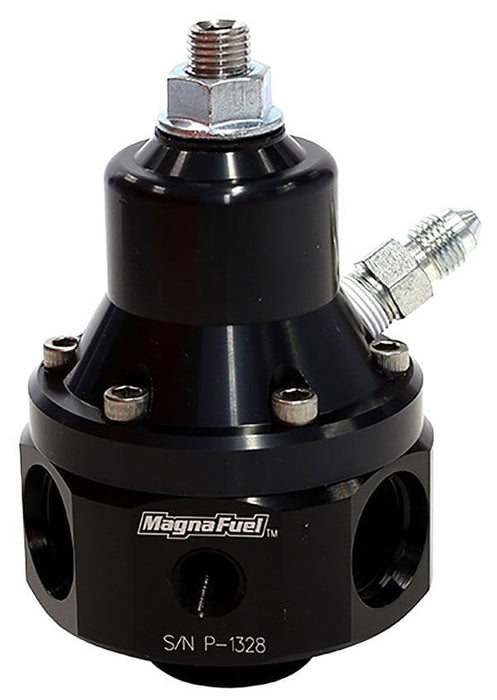MAGNAFUEL x4 -8AN , x1 -8AN Return, 2000 HP, 35-85 Psi Magnafuel Four-Port EFI Regulator w/ 1:1 Boost Reference, Black WIMP9940-B-BLK Autofit