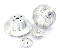 MARCH Billet Aluminium, Suit Chrysler 318-360 1970-On, Driver Side Lower Ra March Performance 2-Groove V-Belt Pulley Set MPP10255 Autofit