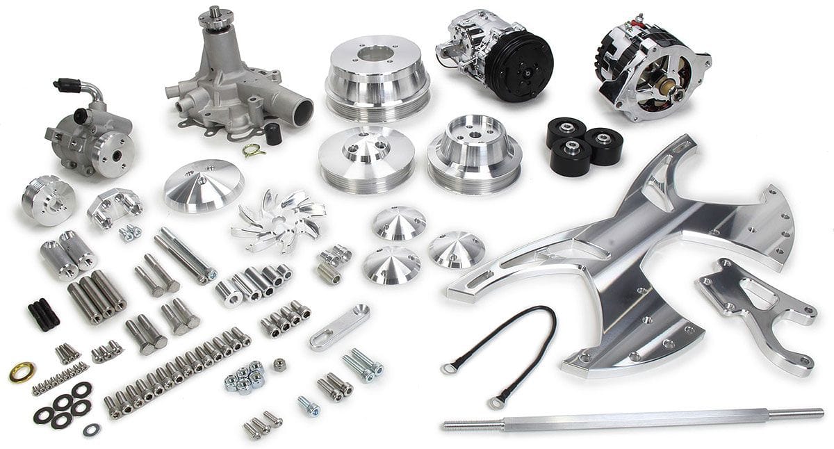 MARCH Billet Aluminium, Suit Ford 302-351C with Power Steering and A/C March Performance "Style Track" Serpentine Drive Kit MPP30440 Autofit