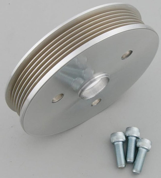 MARCH Billet Aluminium, Suit SB Chev With Short Water Pump March Performance 6-Groove Serpentine Crank Pulley MPP6211 Autofit
