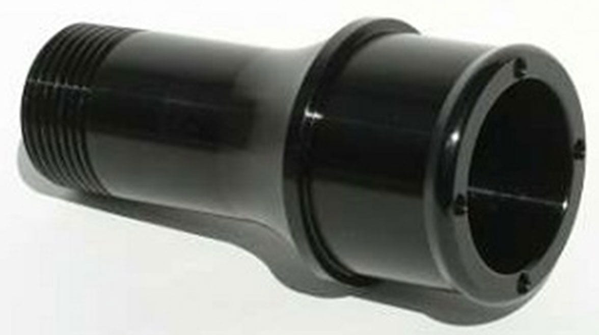 MEZIERE 1 3/4" Hose Connection Inlet Fitting,Extended Length For 100 Series Electric Water Pumps Black Finish M Autofit