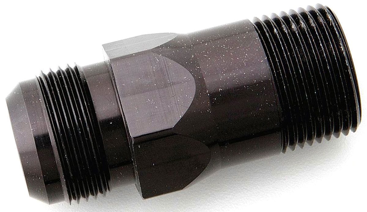 MEZIERE 1" NPT Male To #12AN hose connection, Black Finish Inlet fitting, for 100 series electric water pumps MZWP1012S Autofit