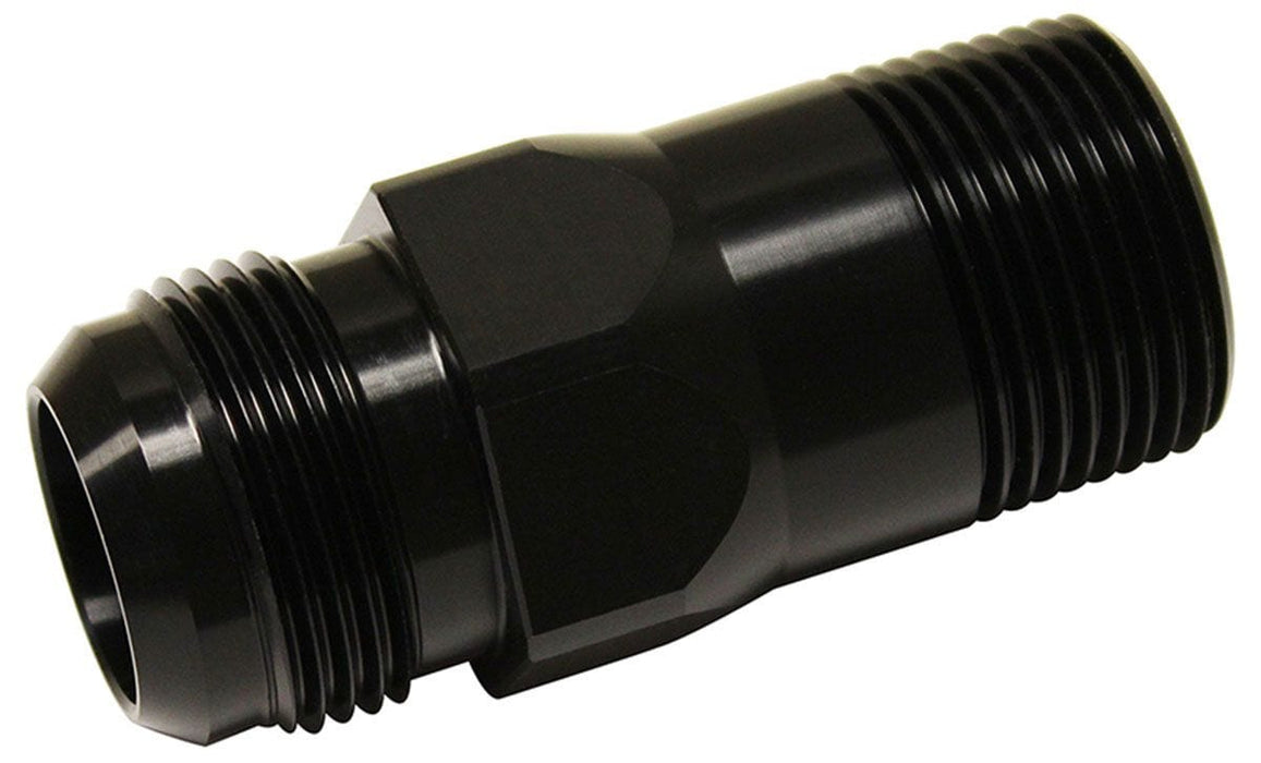 MEZIERE 1" NPT Male To #16AN hose connection, Black Finish Inlet fitting, for 100 series electric water pumps MZWP1016S Autofit
