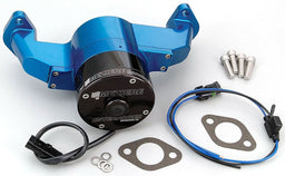 MEZIERE 35GPM, standard motor Big Block Chev Electric Water Pump, Blue Finish MZWP100B Autofit
