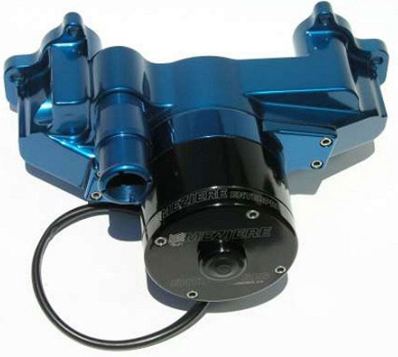 MEZIERE 35GPM, standard motor GM LS1 thru LS8 Electric Water Pump, Blue Finish MZWP119B Autofit