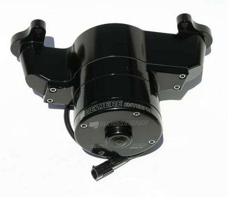 MEZIERE 35GPM, standard motor Small Block Chrysler Electric Water Pump, Black Finish MZWP114S Autofit