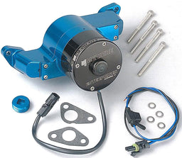 MEZIERE 35GPM, standard motor Small Block Ford Electric Water Pump, Blue Finish MZWP111B Autofit