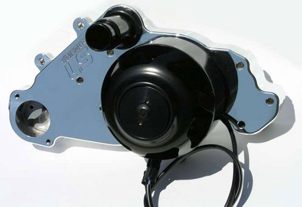 MEZIERE 55GPM, Standard Motor Electric Water Pump, Fits GM LS1 To LS8, High Flow Idler Style, Polished Finish Autofit