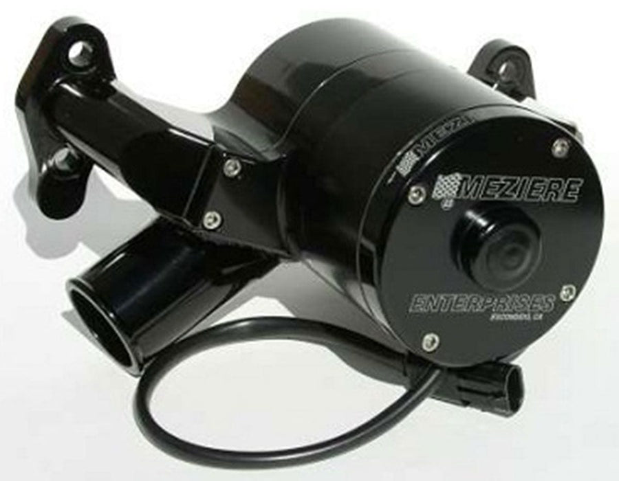 MEZIERE 55GPM, Standard Motor Electric Water Pump, Fits Small Block Chev, High Flow Style, Black Finish MZWP30 Autofit