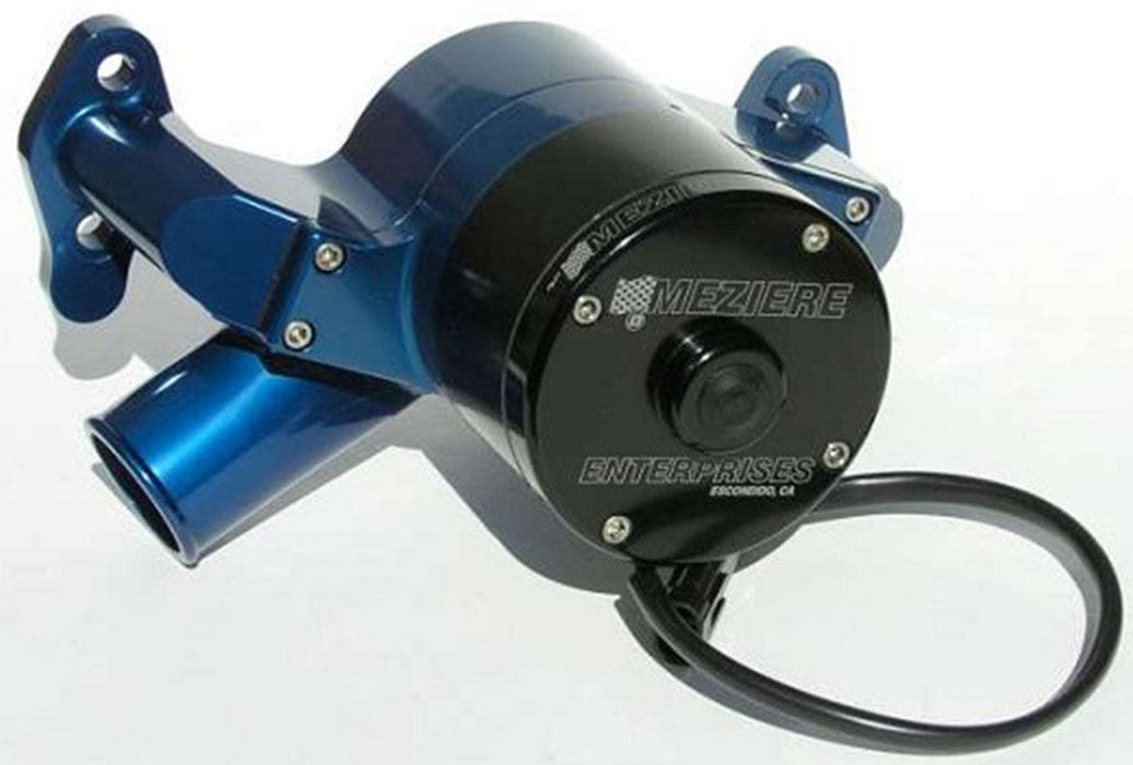 MEZIERE 55GPM, Standard Motor Electric Water Pump, Fits Small Block Chev, High Flow Style, Blue Finish MZWP301 Autofit