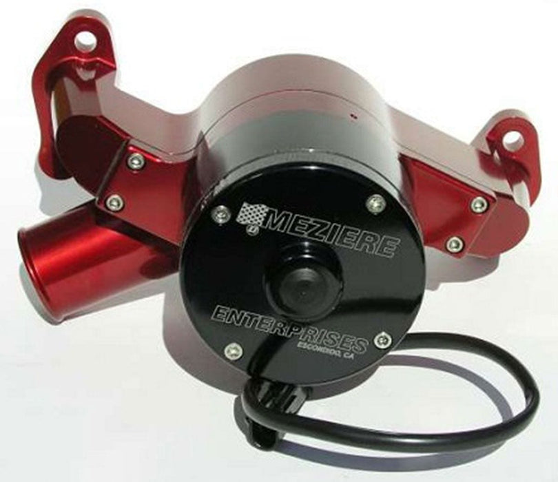 MEZIERE 55GPM, Standard Motor Electric Water Pump, Fits Small Block Chev, High Flow Style, Red Finish MZWP301R Autofit