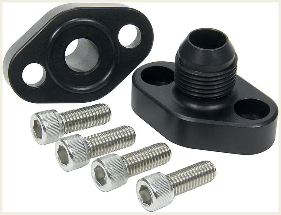 MEZIERE Black Finish Block Adapters For Remote Pump System, Fits Small Block Chev MZWP8116ANS Autofit