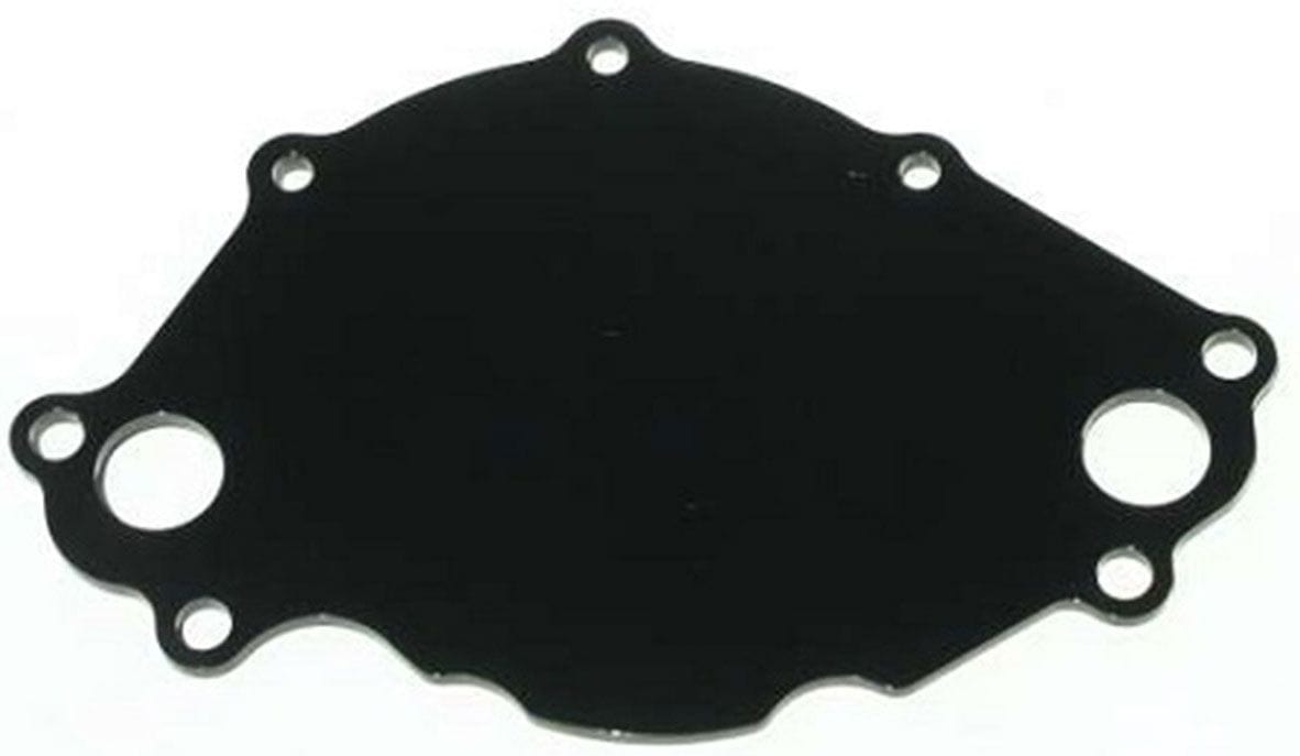 MEZIERE mates to WP111 pump Small Block Ford 5.0L Backing plate, Black Finish MZWP113S Autofit