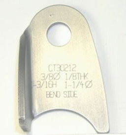 MEZIERE Suit 1-1/4" Tube With 3/8" Hole (Qty: 2) Weld-On Tab Bent Left 4130 Steel MZCT30212C Autofit