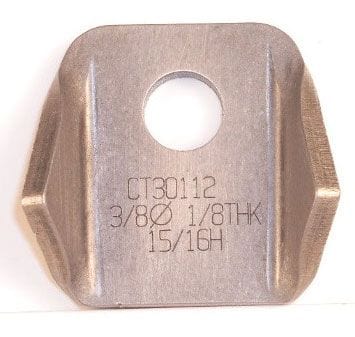 MEZIERE Suit Flat Surface (30° Bend) With 3/8" Hole (Qty: 2) Weld-On Bent Tab 4130 Steel MZCT30112C Autofit