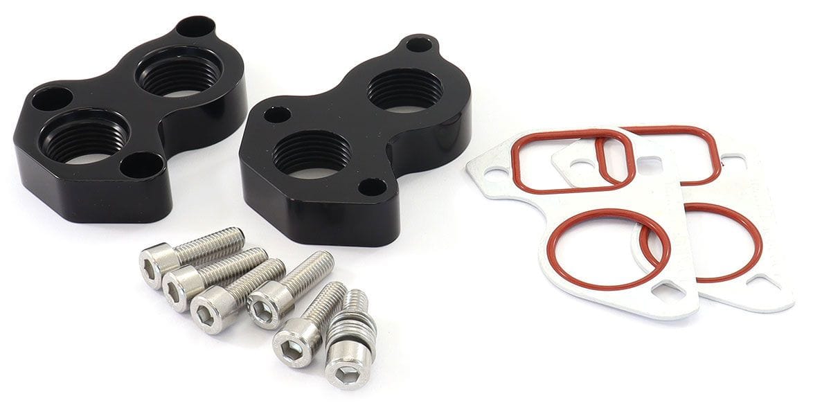 MEZIERE Suit GM LSX Wth -12 ORB Female Port Block Adapter Set - Black MZWP89S Autofit