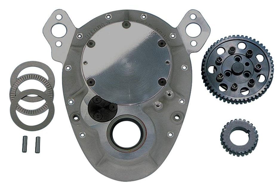 MILODON Flat Cover Style, Uses Stock Style Water pump SB Chev Single Idler Gear Drive MI12000 Autofit