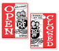 MOONEYES 2 Sided With Rat Fink (Vertical) Open/Closed Door Sign MNRAF230 Autofit