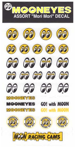 MOONEYES 32 Sticker assortment, 3-3/4" x 6-1/2" Sticker Sheet MNDM067 Autofit