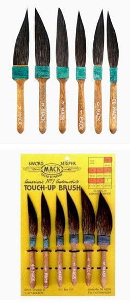 MOONEYES 6 Pinstripe Brush Sizes Mack Brush Set Series 20 MNIG091 Autofit