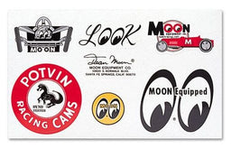 MOONEYES 6 Stickers Assortment, 10-1/4" x 6-1/4" Sticker Sheet MNDM002 Autofit