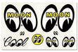 MOONEYES 8 Stickers Assortment, 10-1/2" x 6-1/4" Sticker Sheet MNDM001 Autofit