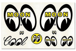 MOONEYES 8 Stickers Assortment, 10-1/2" x 6-1/4" Sticker Sheet MNDM001 Autofit