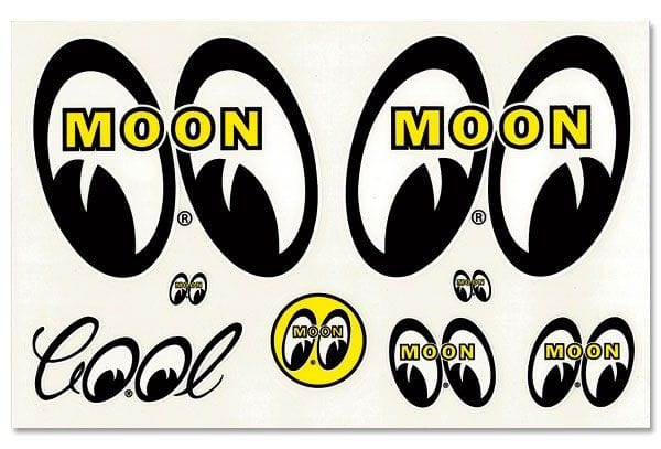 MOONEYES 8 Stickers Assortment, 10-1/2" x 6-1/4" Sticker Sheet MNDM001 Autofit