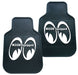 MOONEYES Black With White Moon Equipped Logo Rubber Floor Mats MNMP080BK Autofit