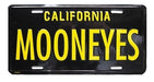 MOONEYES Black With Yellow MOONEYES Name Metal License Plate MNMG081BK Autofit