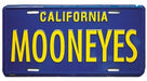 MOONEYES Blue With Yellow MOONEYES Name Metal License Plate MNMG081BL Autofit