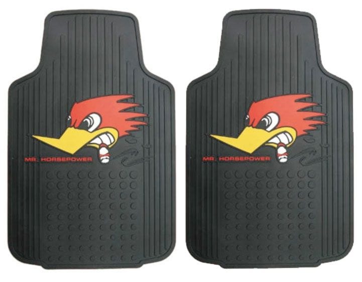 MOONEYES Clay Smith With Woodpecker Logo Rubber Floor Mats MNCSC37 Autofit