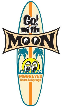 MOONEYES Go With Moon Logo, 9" x 5" Surfboard Sticker MNDM147 Autofit