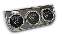 MOONEYES Includes Oil, Water & Volts Gauge Chrome Triple Gauge Set MNMPG5030 Autofit