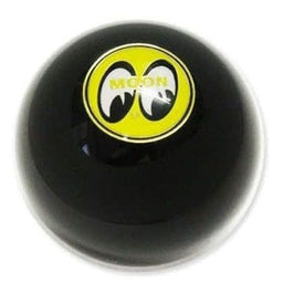 MOONEYES Large Black Knob With Yellow Moon Logo Shifter Knob MNMP021BYL Autofit