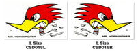 MOONEYES Large With Woodpecker logo, 6.5" (H) x 11" (W) L/H Clay Smith "MR HORSEPOWER" Sticker MNCSD18L Autofit