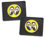 MOONEYES Rear Black Mats With Yellow Moon Logo Rubber Floor Mats MNMP081BK Autofit