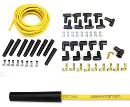 MOONEYES Straight Spark Plug With STD Or HEI Distributor Ends Yellow Universal Lead Set MNMPTA2444 Autofit