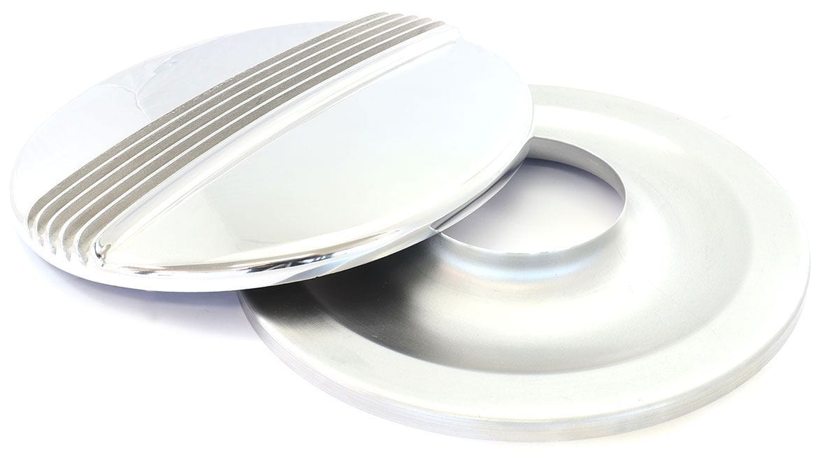 MOONEYES Suit 5-1/8" Carburettor, 14" x 3" Finned Aluminium Air Cleaner MNMP720 Autofit