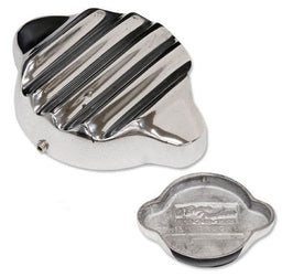 MOONEYES Suit Large Cap 3.250" Polished Finned Alloy Radiator Cap Cover MNAA21450L Autofit