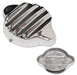 MOONEYES Suit Small Cap 2.88" Polished Finned Alloy Radiator Cap Cover MNAA21450S Autofit