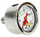 MOONEYES White Face 0-15psi, 1-1/2" O.D Liquid Filled Clay Smith Fuel Pressure Gauge MNCSPG15LFWH Autofit