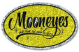 MOONEYES With Mooneyes Script, 3-1/8" x 2" Flake Oval Sticker MNDM168YE Autofit