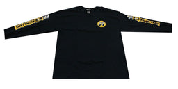 MOONEYES XX Large Black Long Sleeve T-Shirt With Moon Racing Cams Logo MNTM112BK2X Autofit