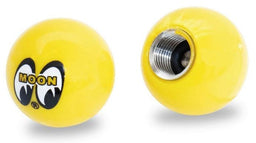 MOONEYES Yellow Moon Ball (PAIR) Valve Stem Caps MNAA111MN Autofit