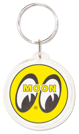 MOONEYES Yellow With Moon Logo & Mooneyes California, Each Keyring MNMKR024 Autofit