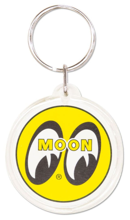 MOONEYES Yellow With Moon Logo & Mooneyes California, Each Keyring MNMKR024 Autofit